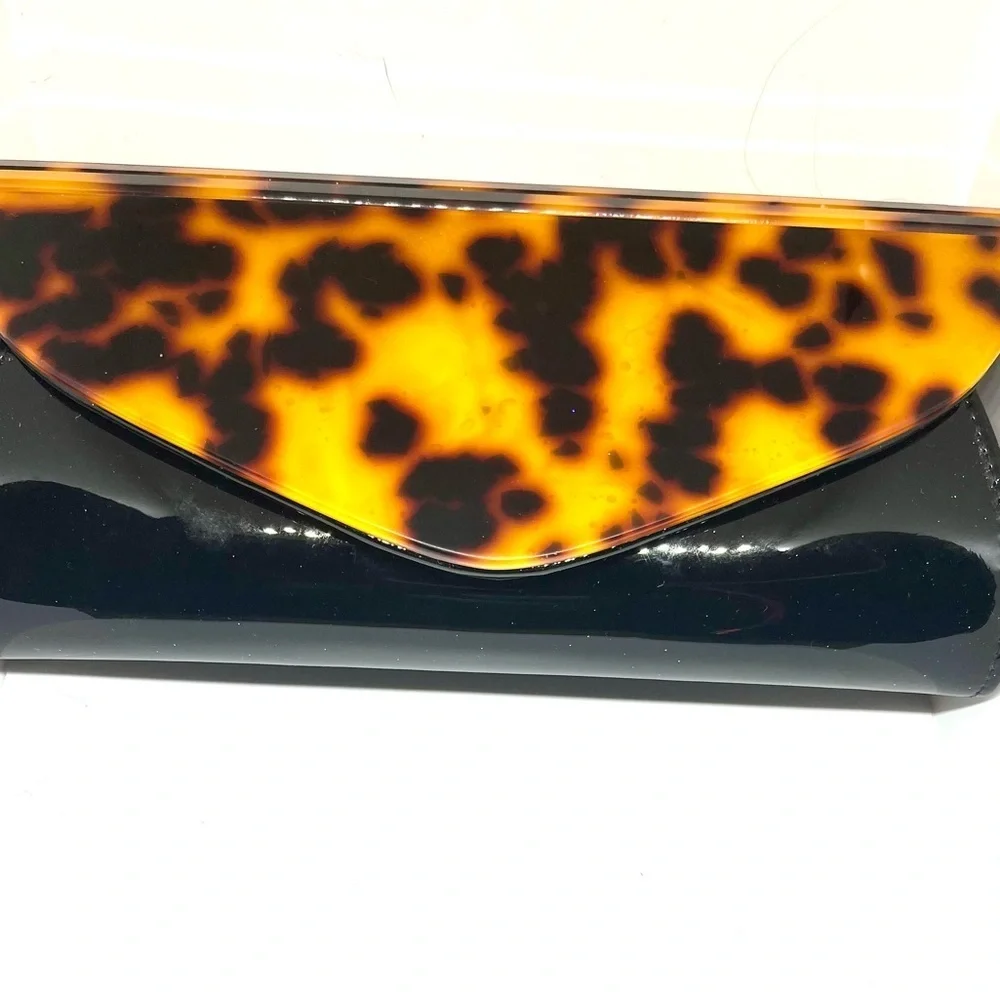 Acrylic Leopard & Black Bag NWOT